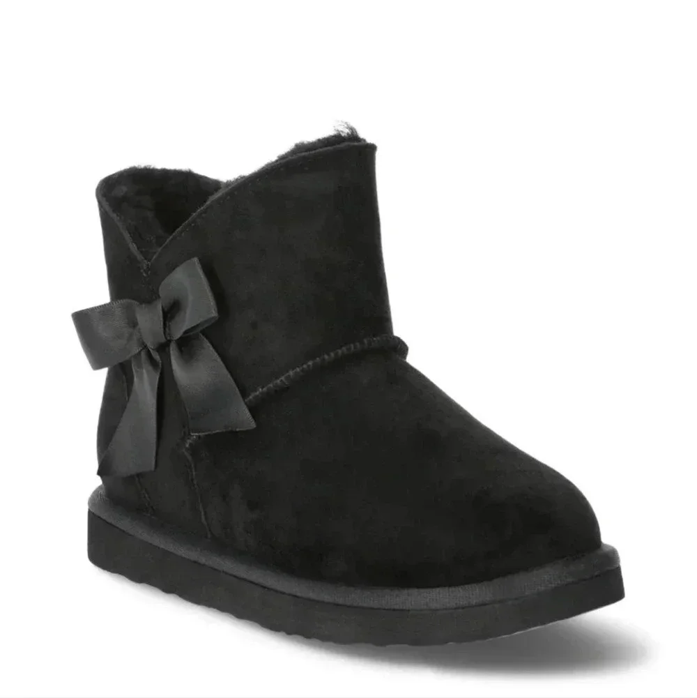 NEW girls size 5 suede kids boot bearpaw faux fur women's winter apparel boots